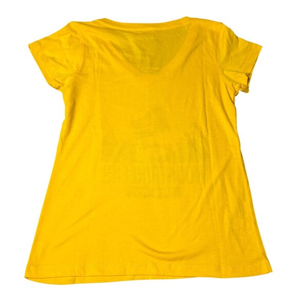West Virginia Mountaineers Tee Womens S Yellow V Neck T Shirt‎ Short Sleeve NEW - Picture 2 of 8